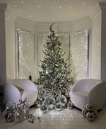 Load image into Gallery viewer, Giant crescent moon shaped christmas tree topper on christmas tree 
