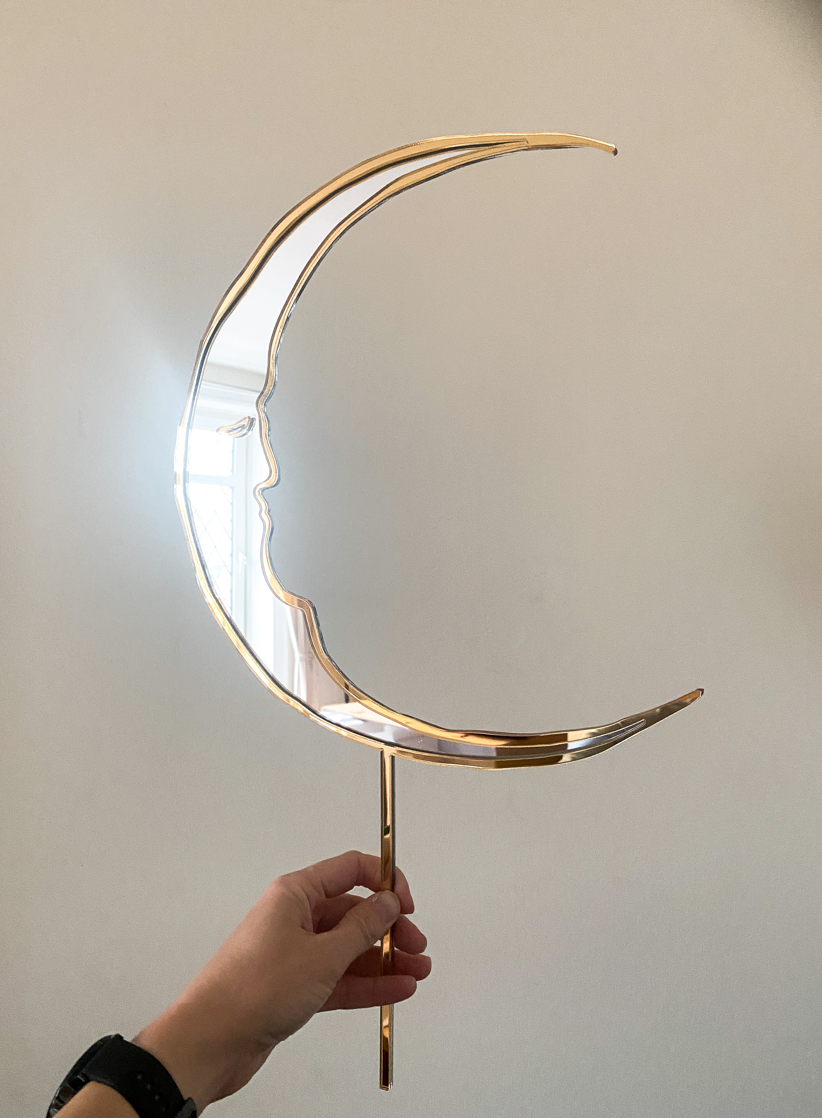 Giant Crescent Moon Christmas Tree Topper