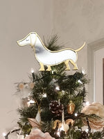Load image into Gallery viewer, Sausage dog shaped christmas tree topper
