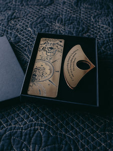 Gold page spreader and a bookmark gift set