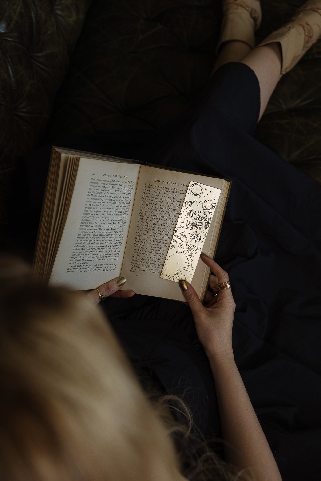 Cat and Rooftops Bookmark