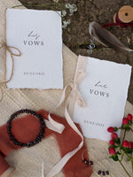Load image into Gallery viewer, His and hers vow books.

