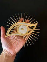 Load image into Gallery viewer, All seeing eye shaped christmas tree topper.
