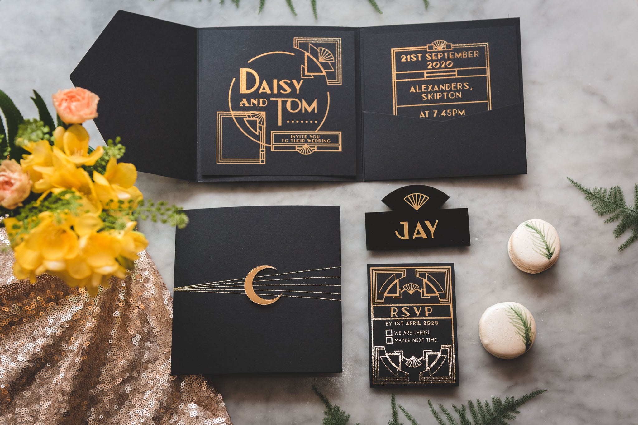 Art Deco Wedding stationary set 
