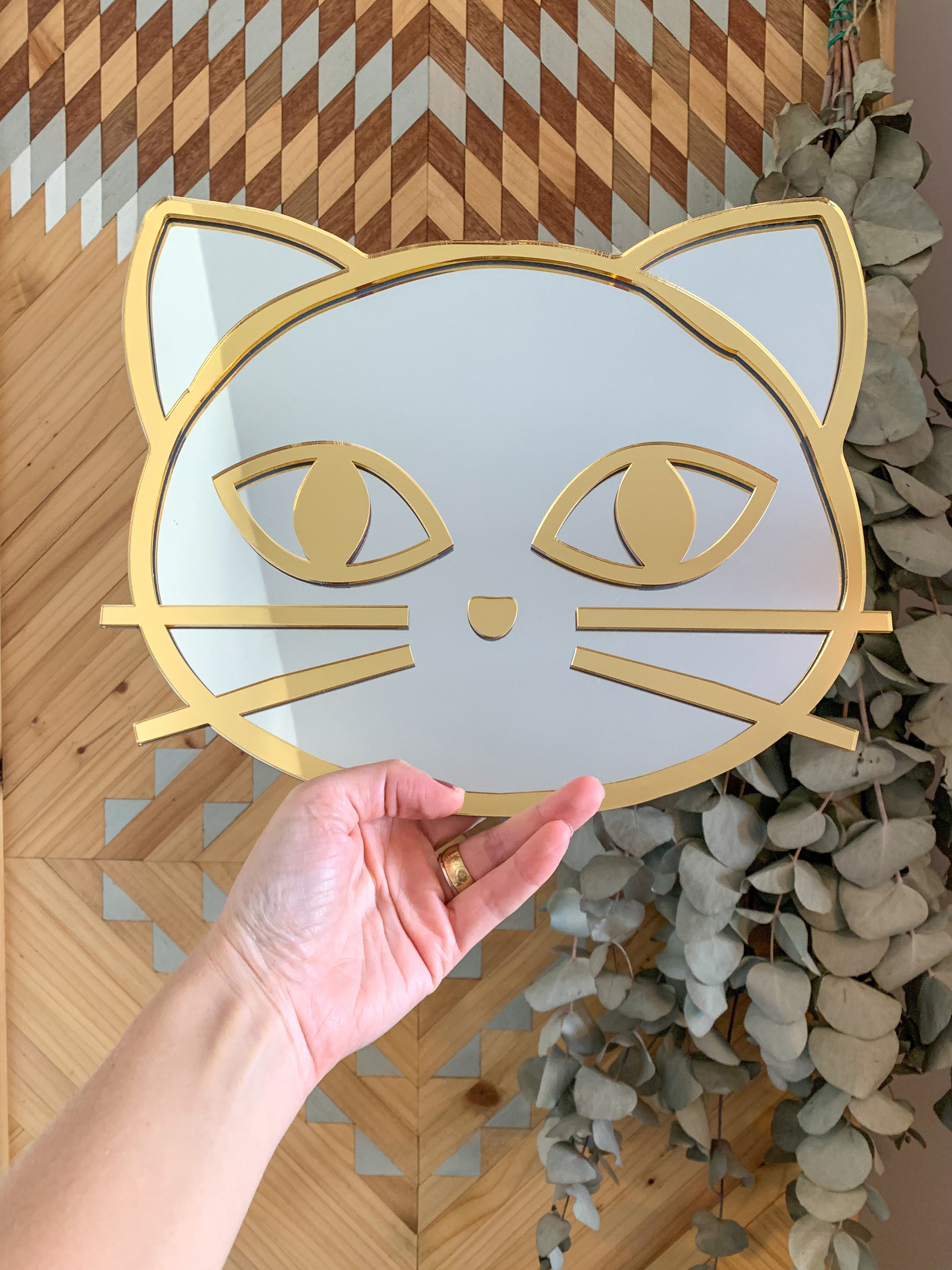 Wall Mirror Kitty Cat
