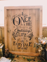 Load image into Gallery viewer, Fairytale Wooden Wedding Sign

