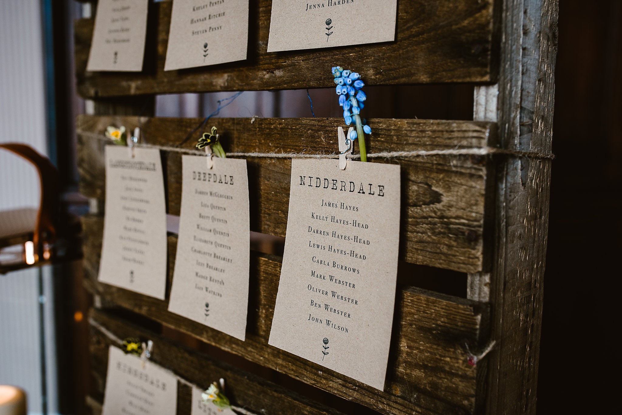 Seating plan cards in any collection look