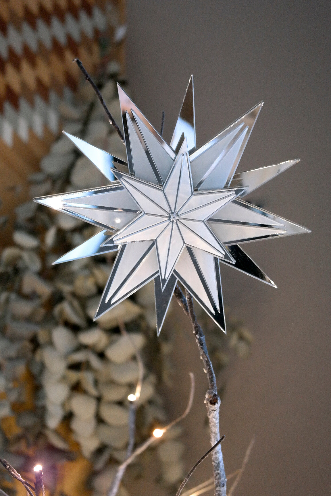 Pearl and Silver Christmas Tree Topper