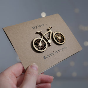 Sendin' it Mountain Bike Valentine's Card