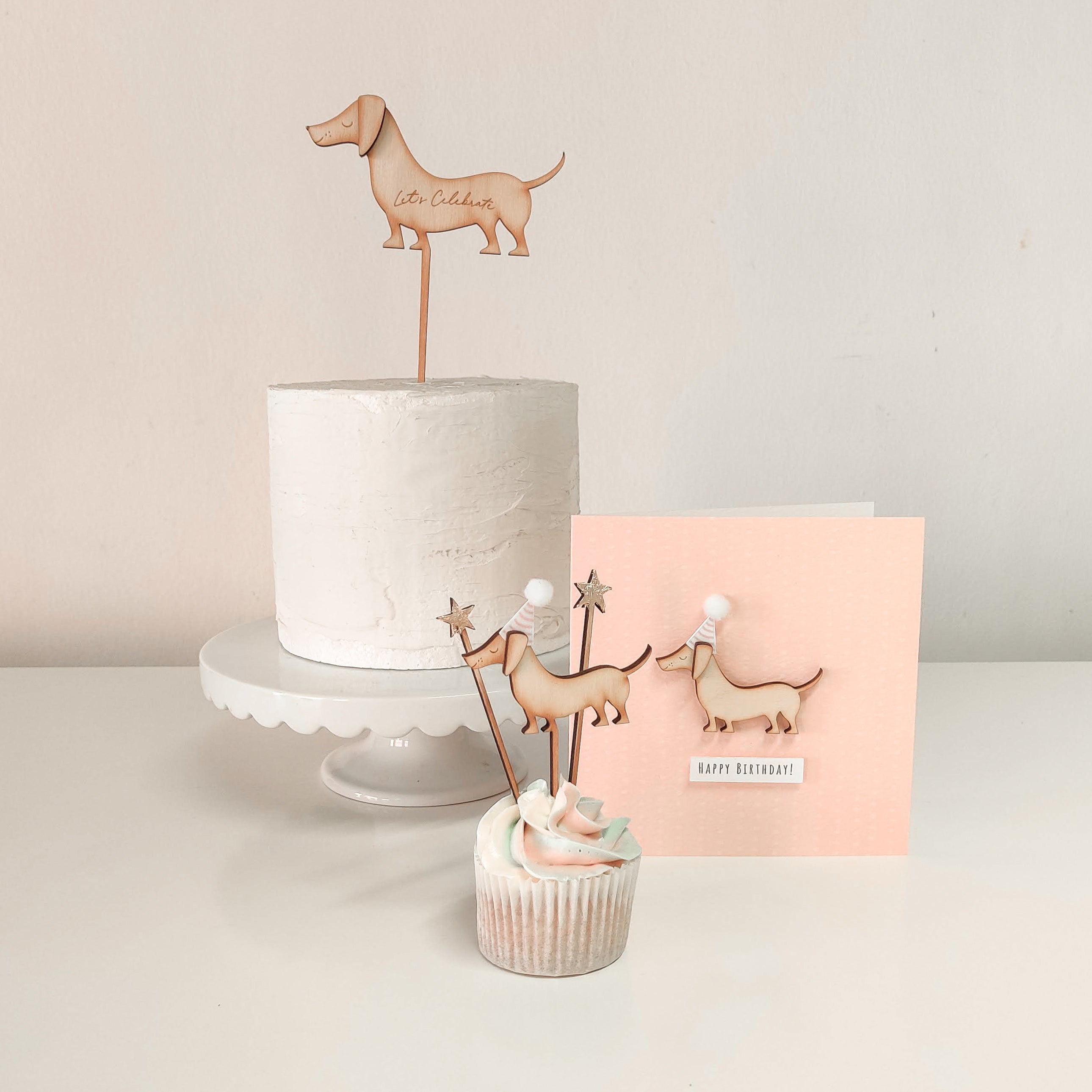 Sausage dog discount cake decorations