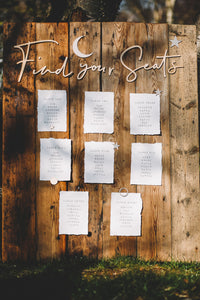 Seating plan cards in any collection look