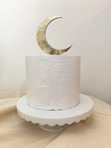 Crescent moon cake topper