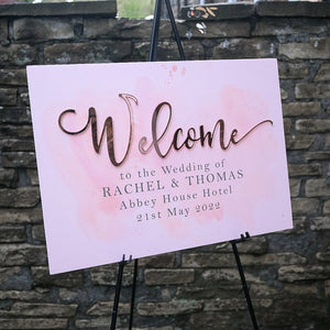 Blush Pink Welcome to our Wedding Sign
