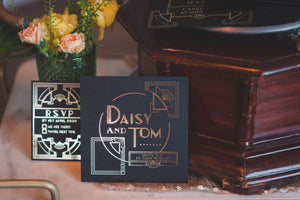 Art deco wedding invitation