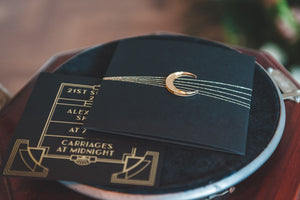 Art Deco Wedding Invitation and envelope