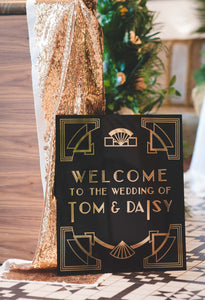 Art Deco Wedding Welcome sign