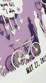 Load image into Gallery viewer, A bike themed papercut gift

