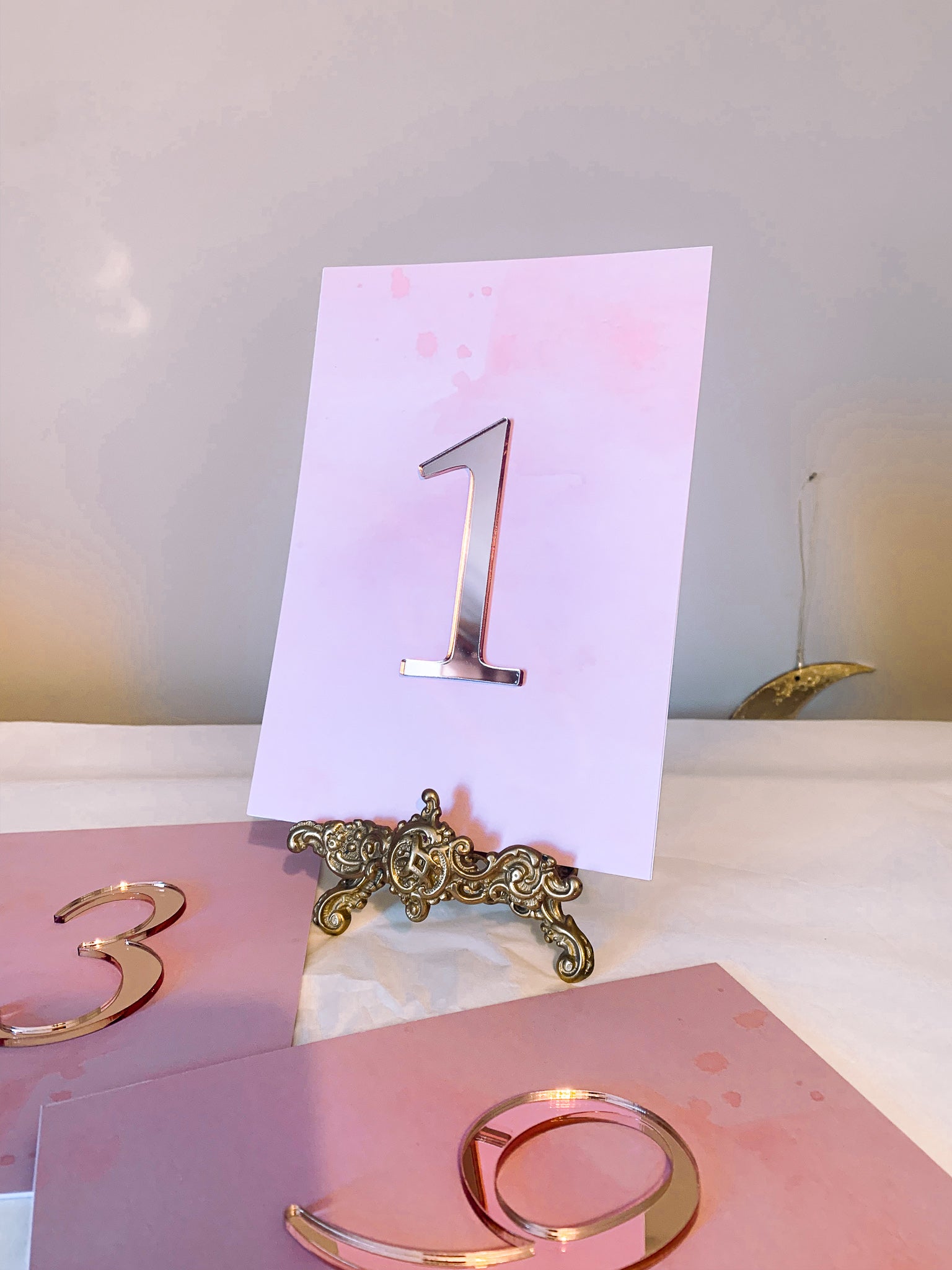 Blush Pink Table Numbers