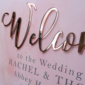 Blush Pink Welcome to our Wedding Sign