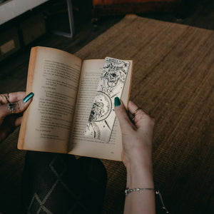 Mystical Eye and Lion Bookmark inside book