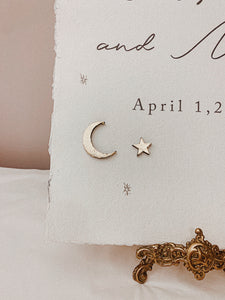 Celestial seating plan with moon and stars