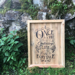 Load image into Gallery viewer, Fairytale Wooden Wedding Sign in nature
