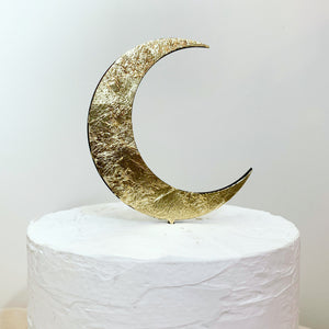 Crescent moon cake topper