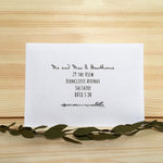 Load image into Gallery viewer, White woodland theme wedding invitation envelope
