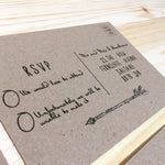 Load image into Gallery viewer, Brown woodland theme wedding RSVP
