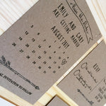 Load image into Gallery viewer, Brown woodland theme wedding save the date
