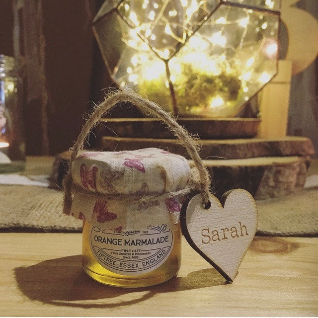 Jam place names / wedding favours