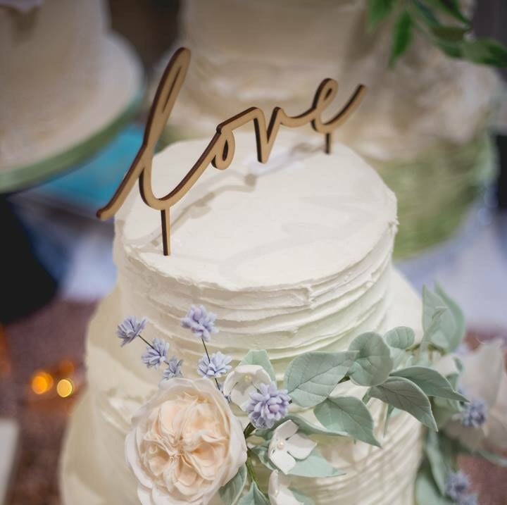 LOVE wedding cake topper