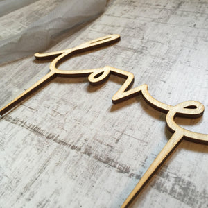 LOVE wedding cake topper