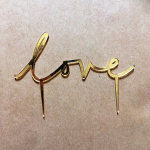 LOVE wedding cake topper