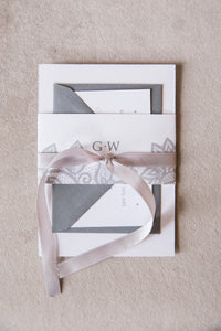 Save the date, grey sace the date, save the date card, lace save the date, dove grey wedding, grey wedding, classic wedding, white and grey