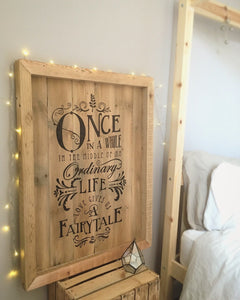 Reclaimed Fairytale Wooden Wedding Sign