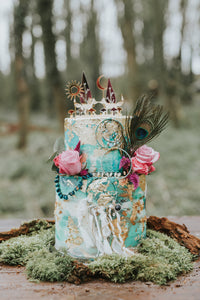 Woodland wedding cake topper