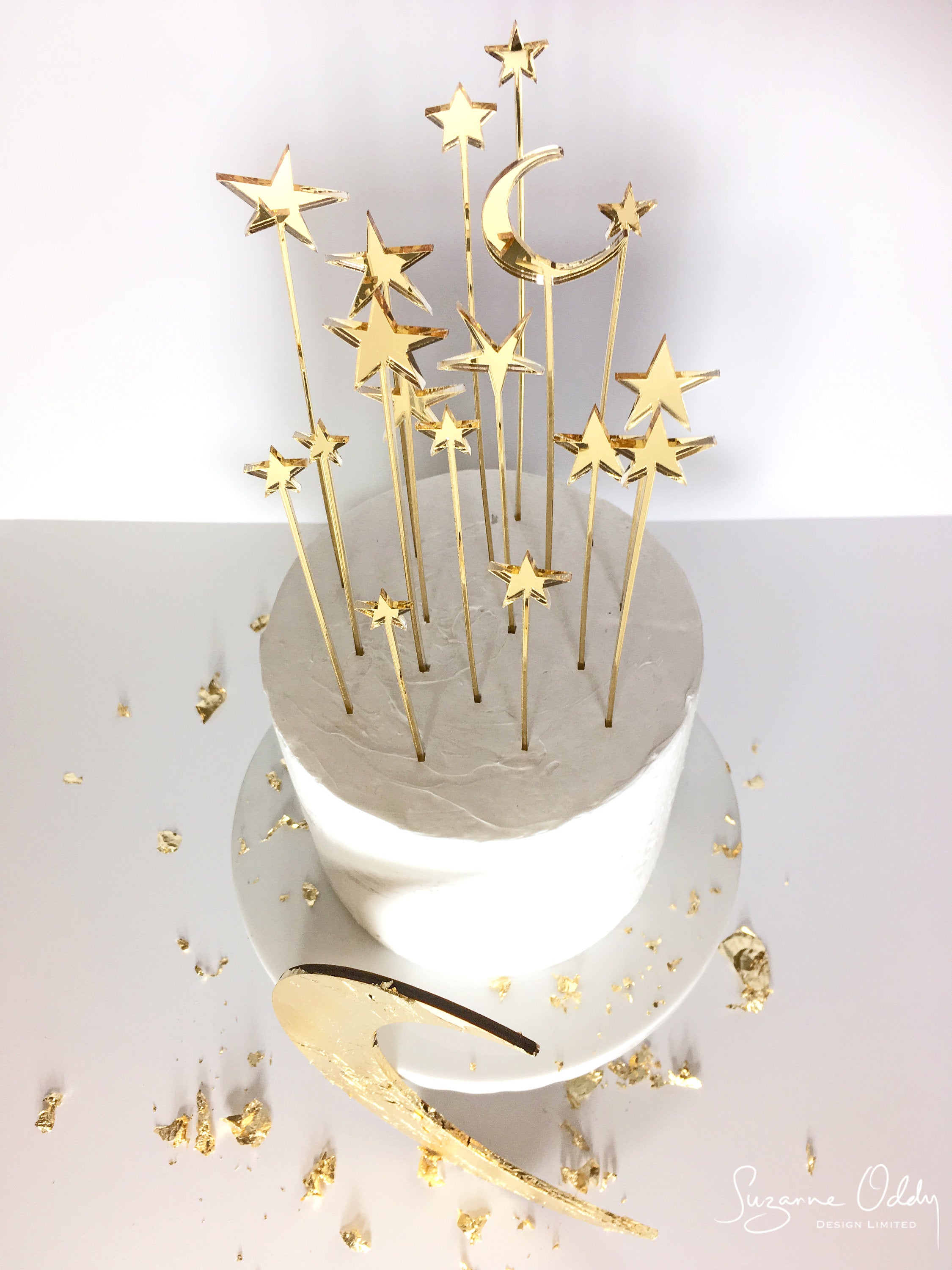 Star Shower Celestial Cake Topper