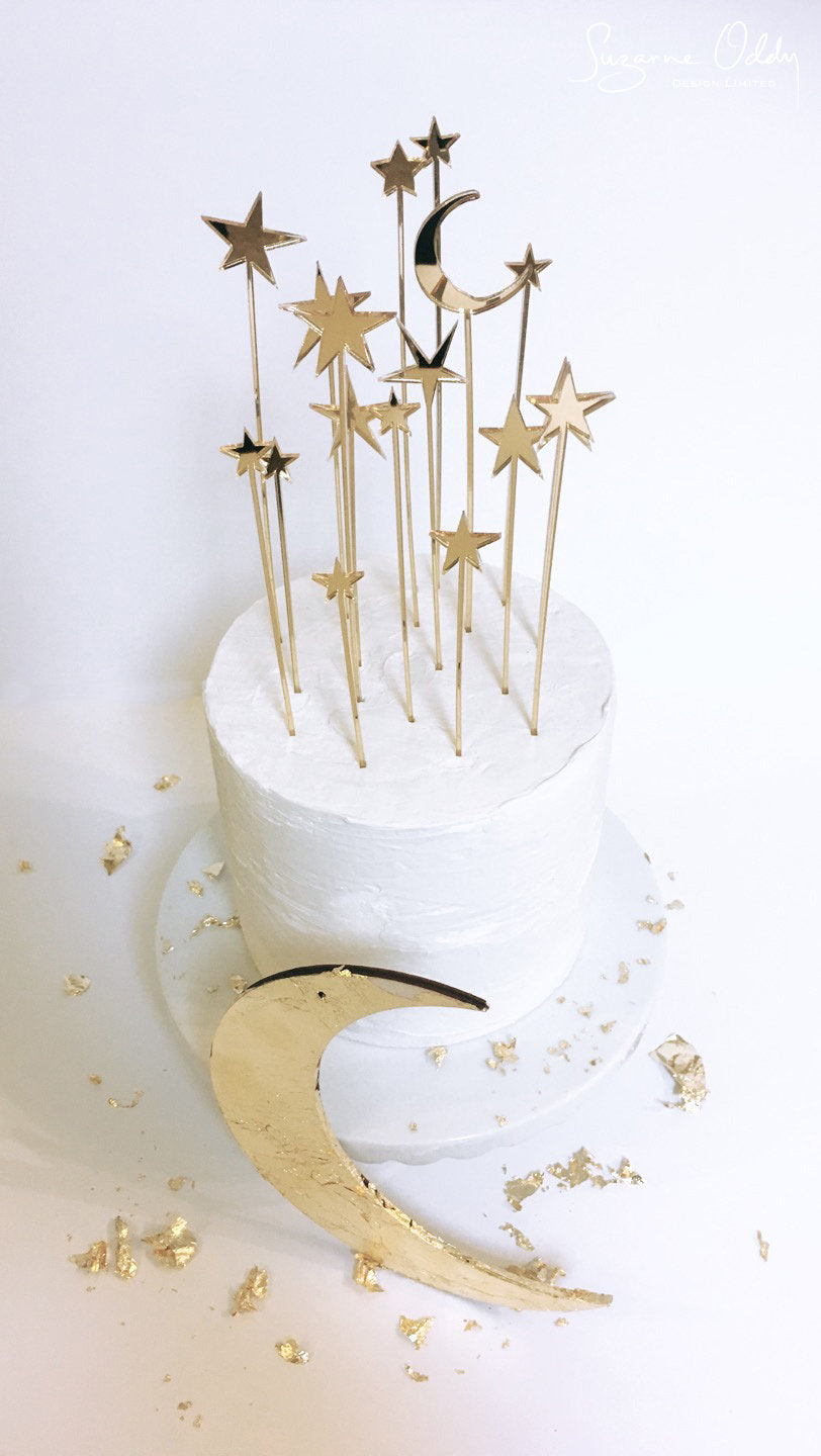 Star Shower Celestial Cake Topper