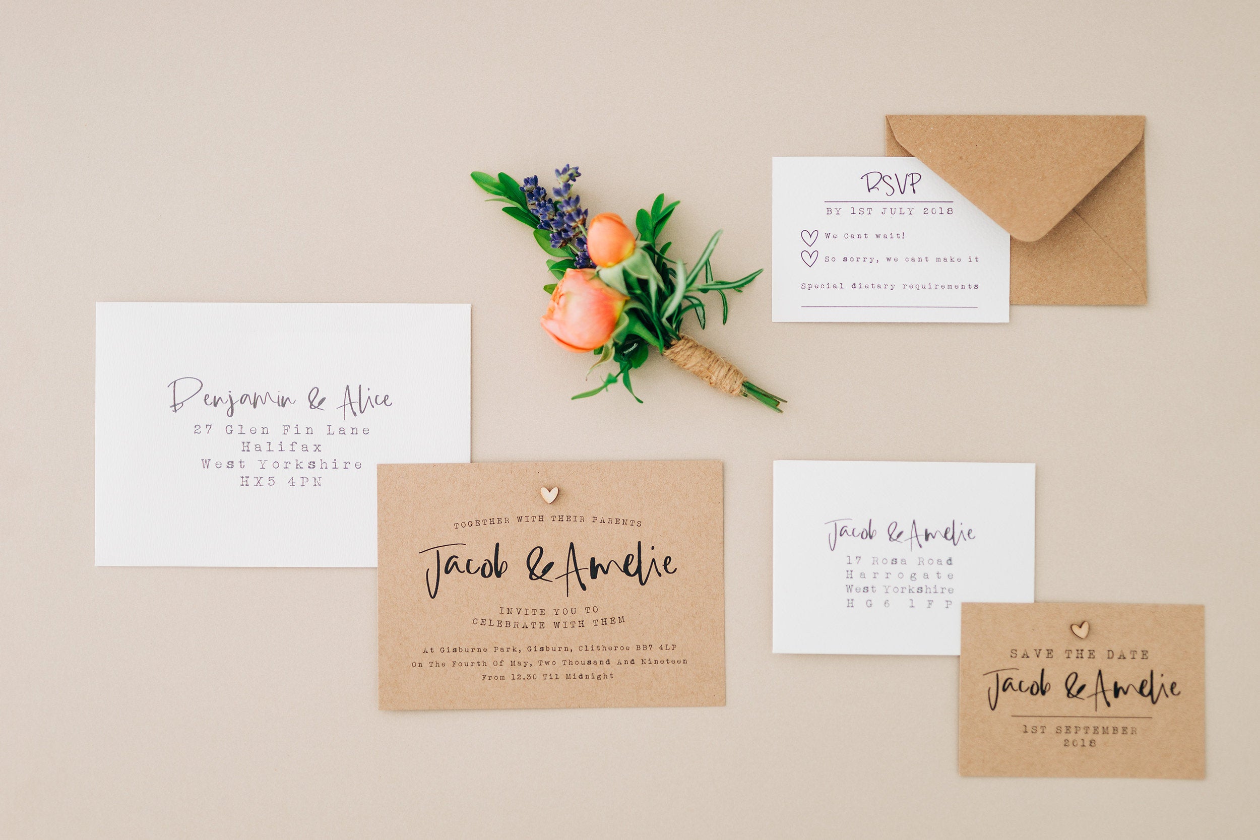 Aysgarth Wedding Invitation Collection