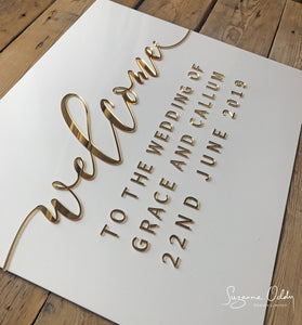 Acrylic Welcome to our Wedding Sign