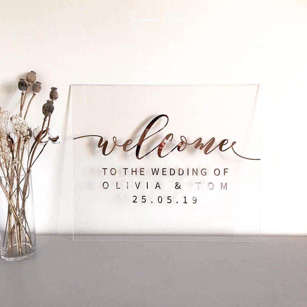 Acrylic Welcome to our Wedding Sign