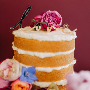 LOVE wedding cake topper