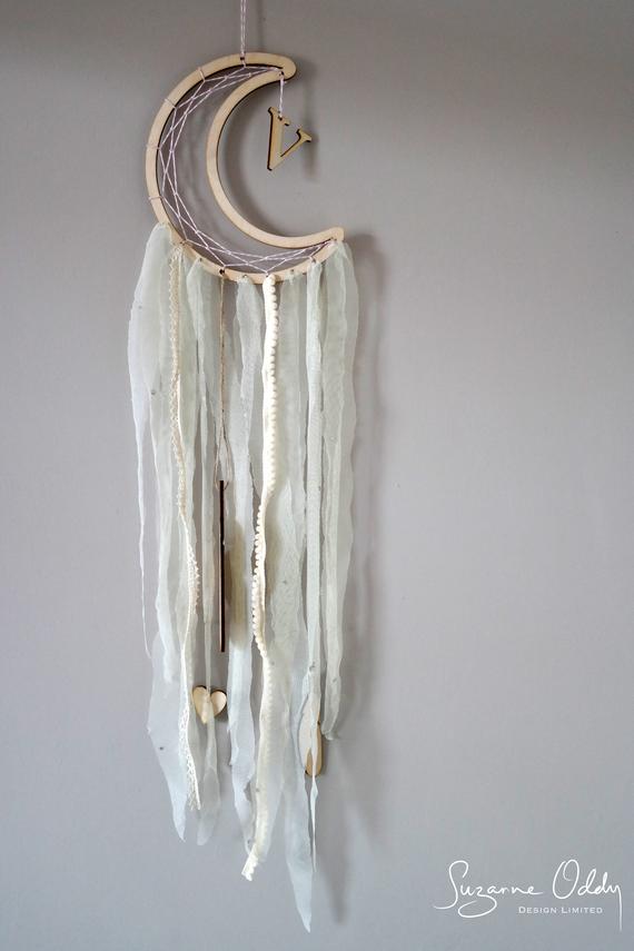 Crescent Moon Monogram Dream Catcher