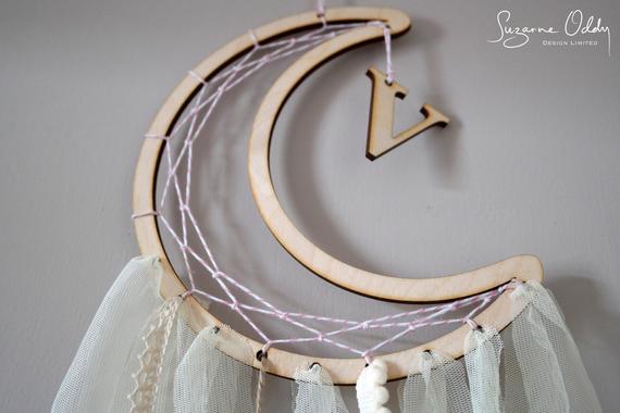 Crescent Moon Monogram Dream Catcher
