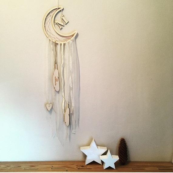 Crescent Moon Monogram Dream Catcher