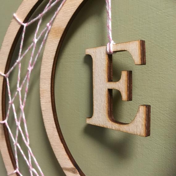 Crescent Moon Monogram Dream Catcher