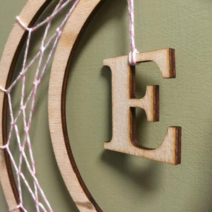 Crescent Moon Monogram Dream Catcher