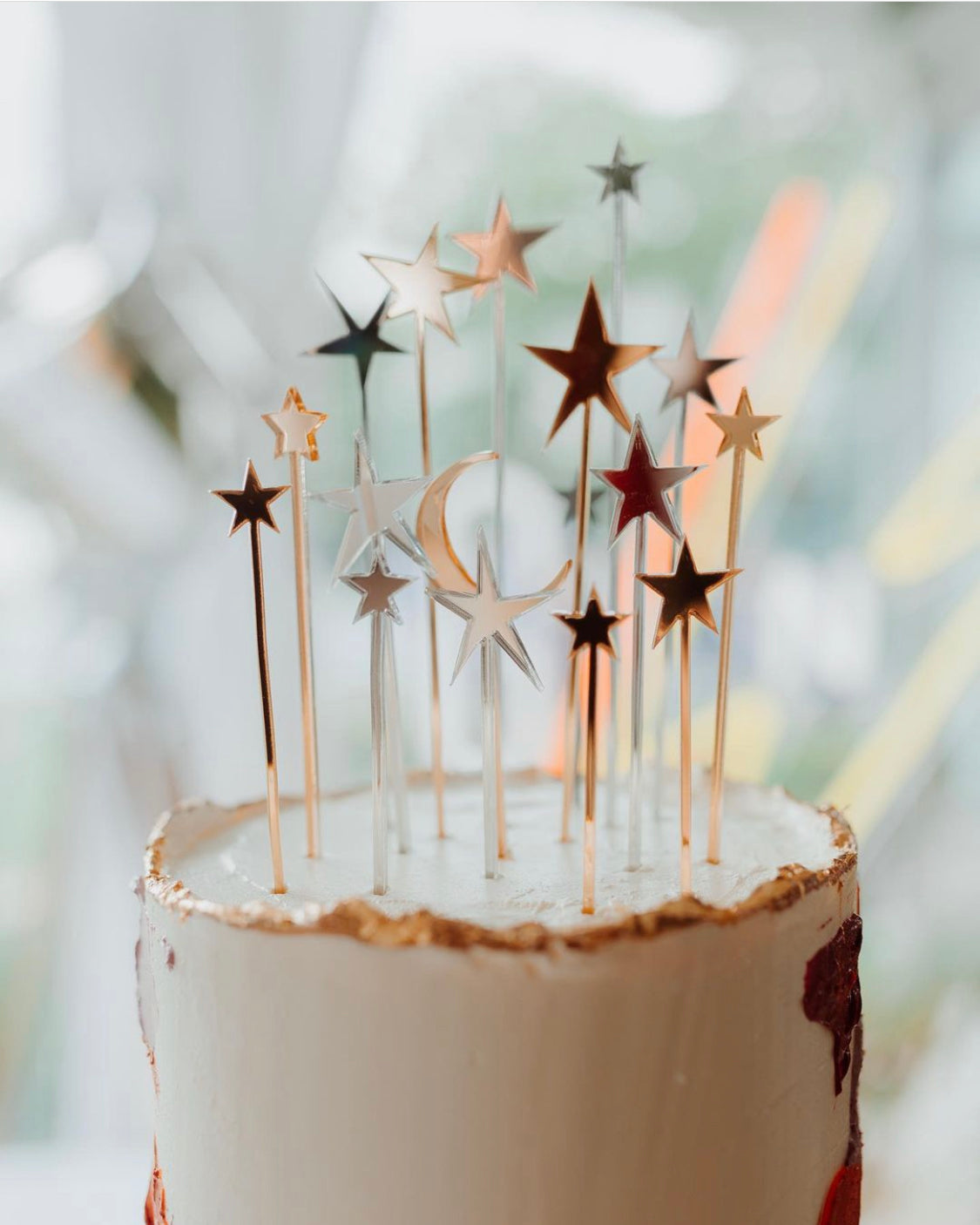 Star Shower Celestial Cake Topper