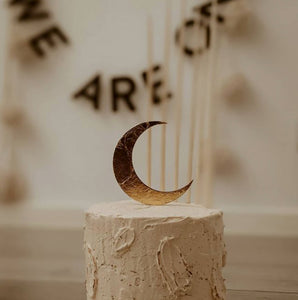 Crescent moon cake topper